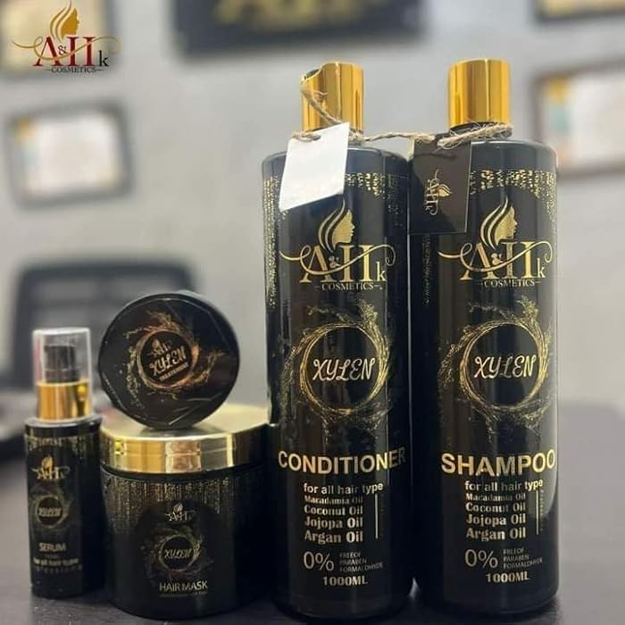 5 Piece Set Xyline Hair Care After Protein Shampoo & Conditioner & Bath Cream & Serum & Repair Sodium Free - Image 2